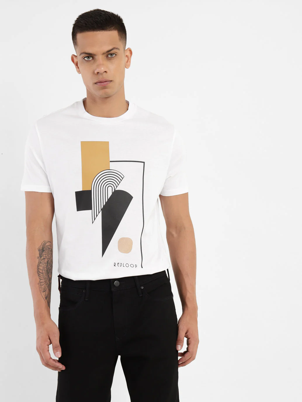 Men's Graphic Print Crew Neck T-shirt - Image 2