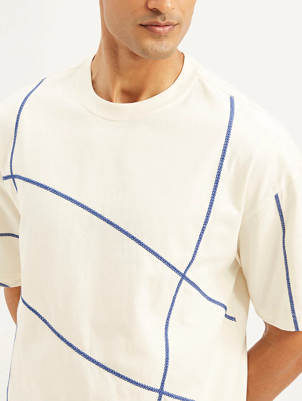 Men's Geometric Loose Fit T-shirt - Image 5