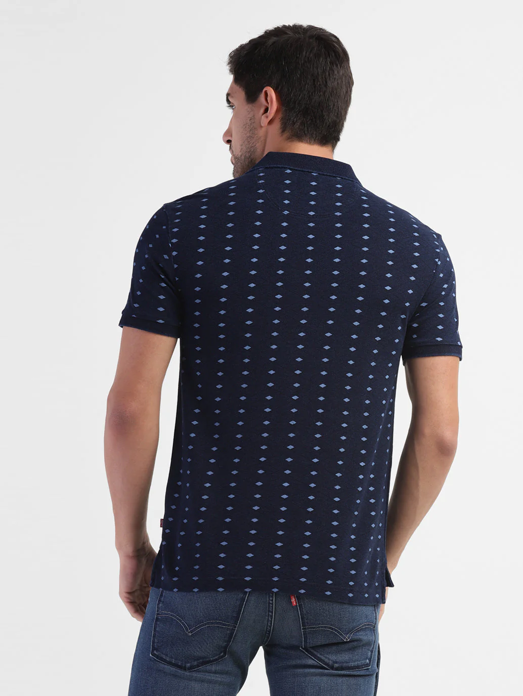 Men's Geometric Polo T-shirt - Image 3