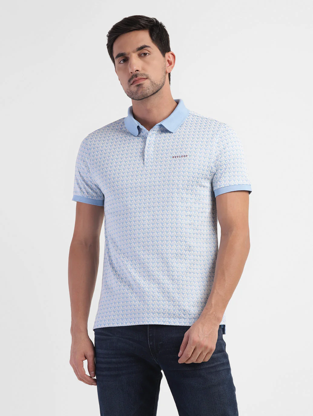 Men's Geometric Print Regular Fit T-shirt - Image 2