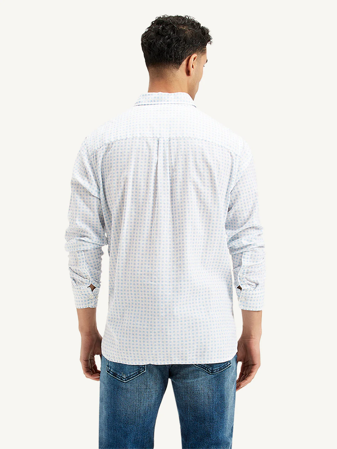 Men's Geometric Print Slim Fit Shirt - Image 2