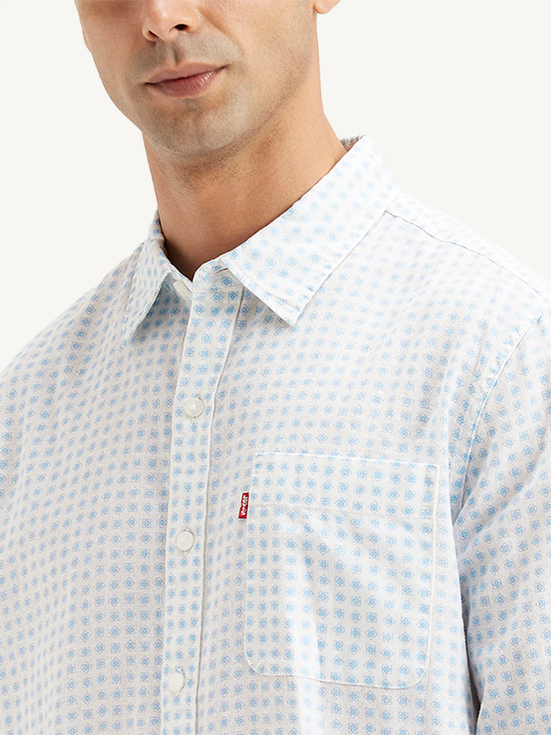 Men's Geometric Print Slim Fit Shirt - Image 4
