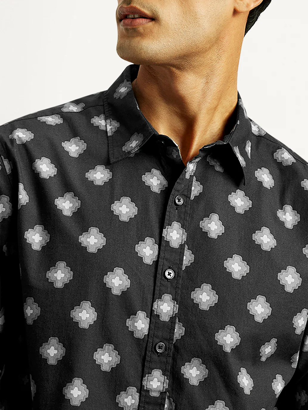 Men's Geometric Print Slim Fit Shirt - Image 5