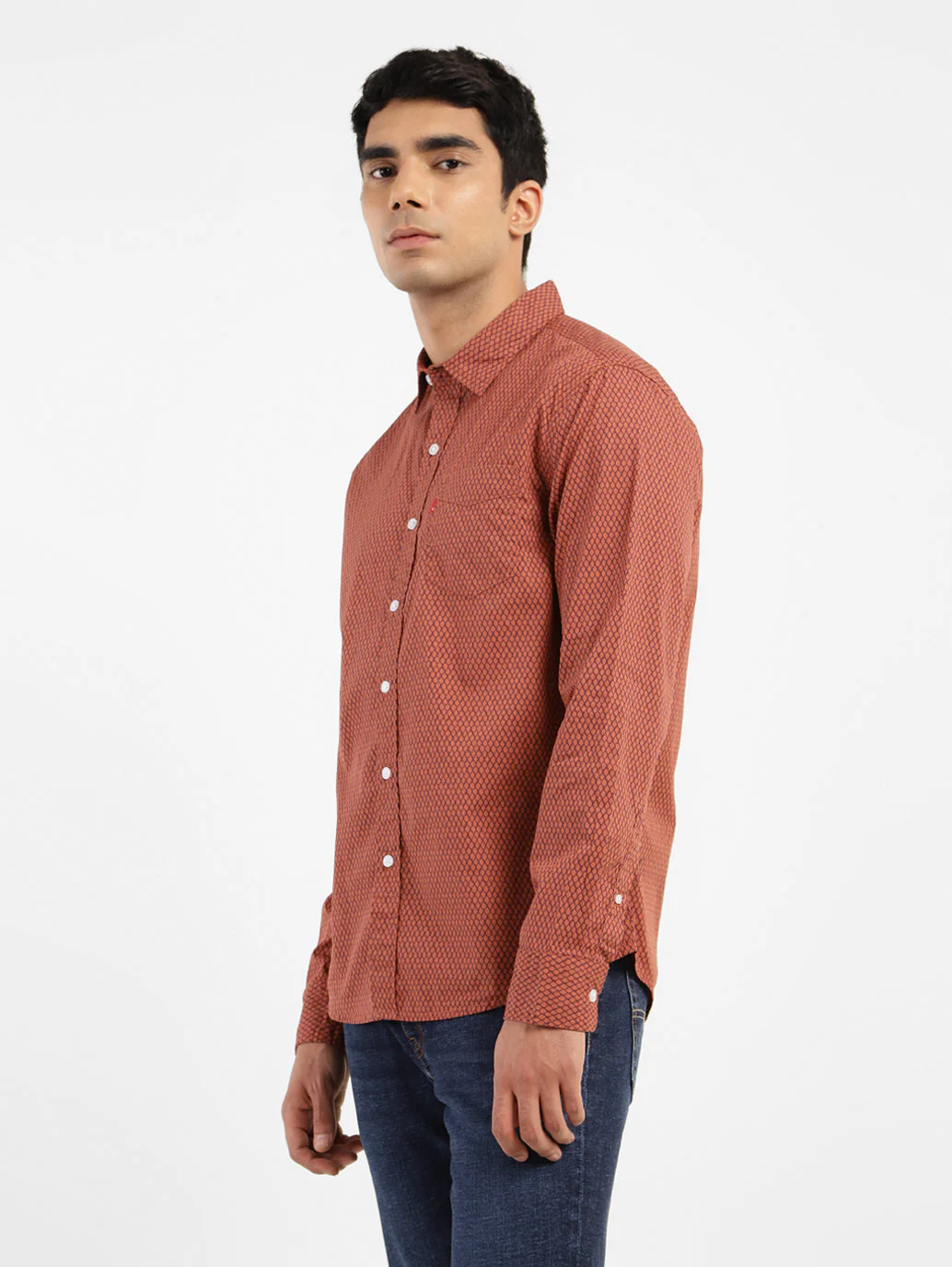 Men's Geometric Print Slim Fit Shirt - Image 4