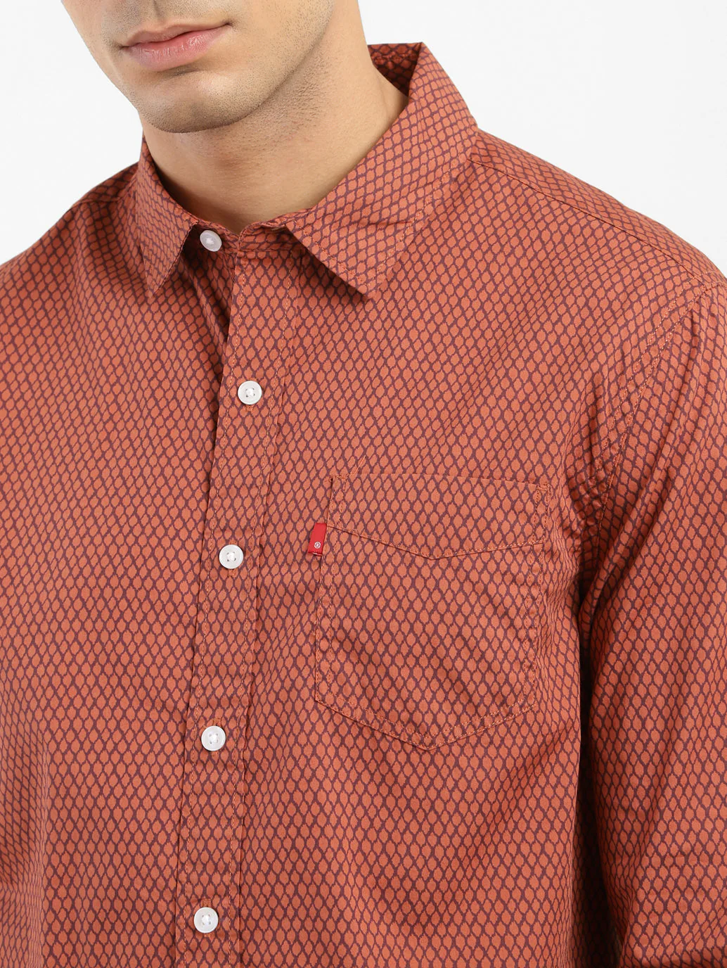 Men's Geometric Print Slim Fit Shirt - Image 5