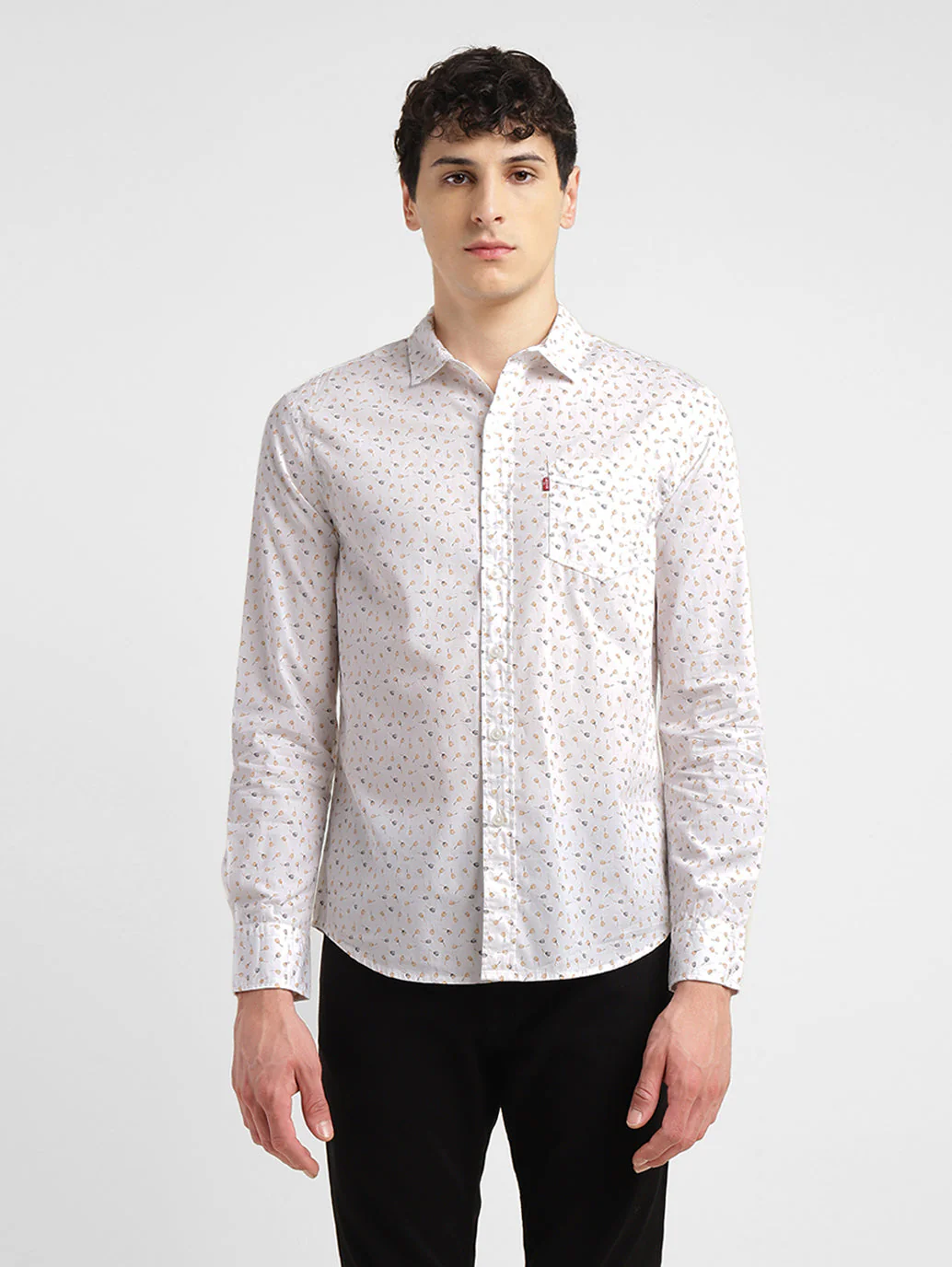 Men's Geometric Print Slim Fit Shirt - Image 2