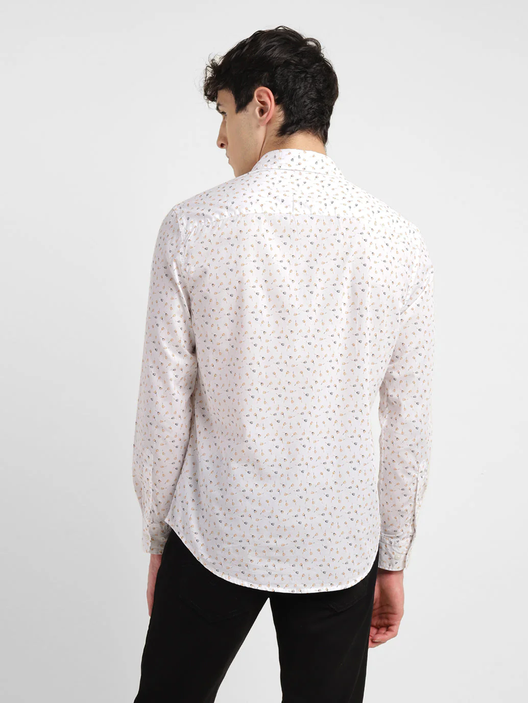 Men's Geometric Print Slim Fit Shirt - Image 3