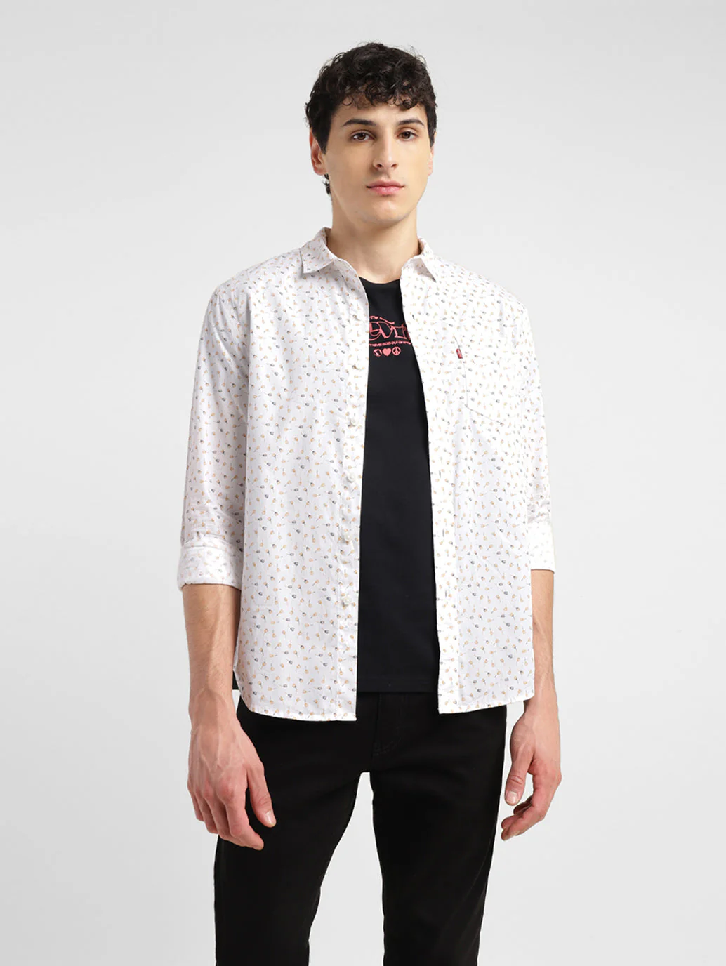 Men's Geometric Print Slim Fit Shirt - Image 7