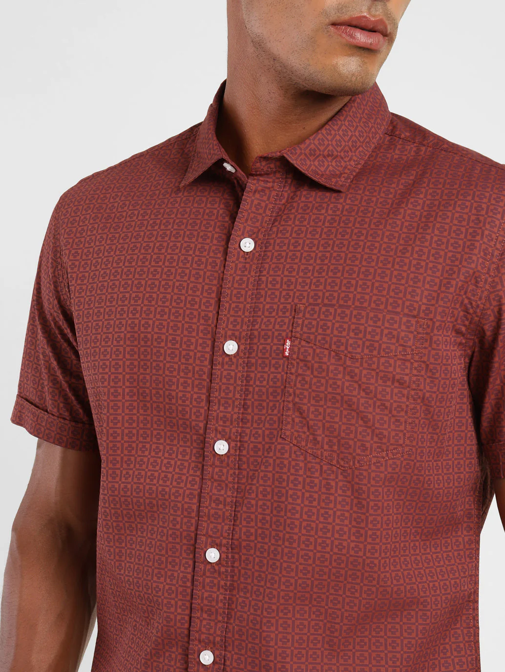 Men's Geometric Print Slim Fit Shirt - Image 6