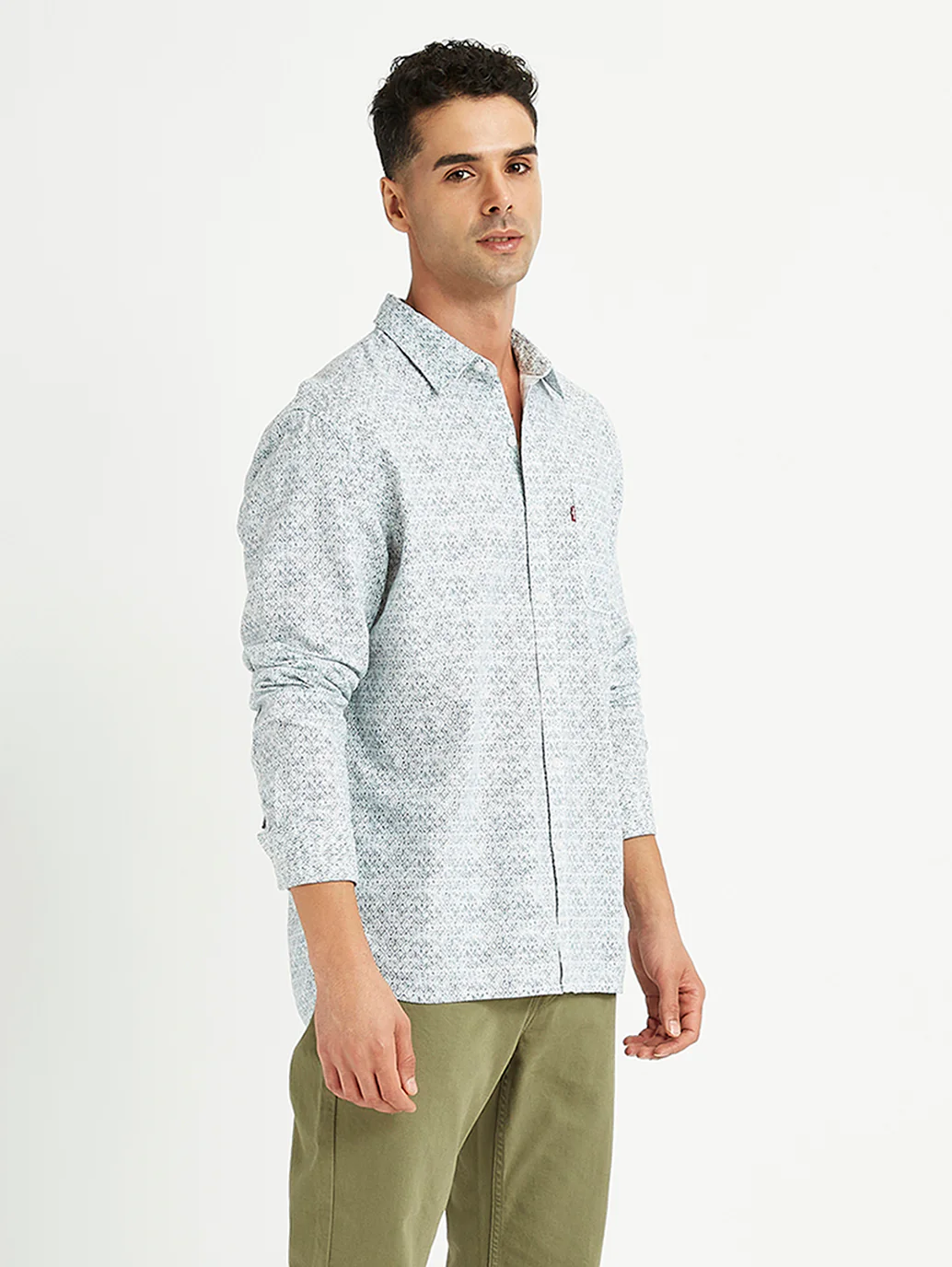 Men's Geometric Print Slim Fit Shirt - Image 2