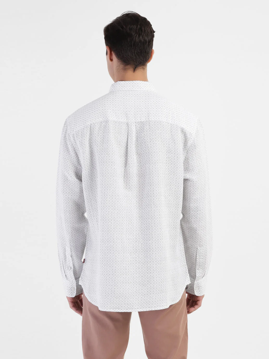 Men's Printed Spread Collar Linen Shirt - Image 3