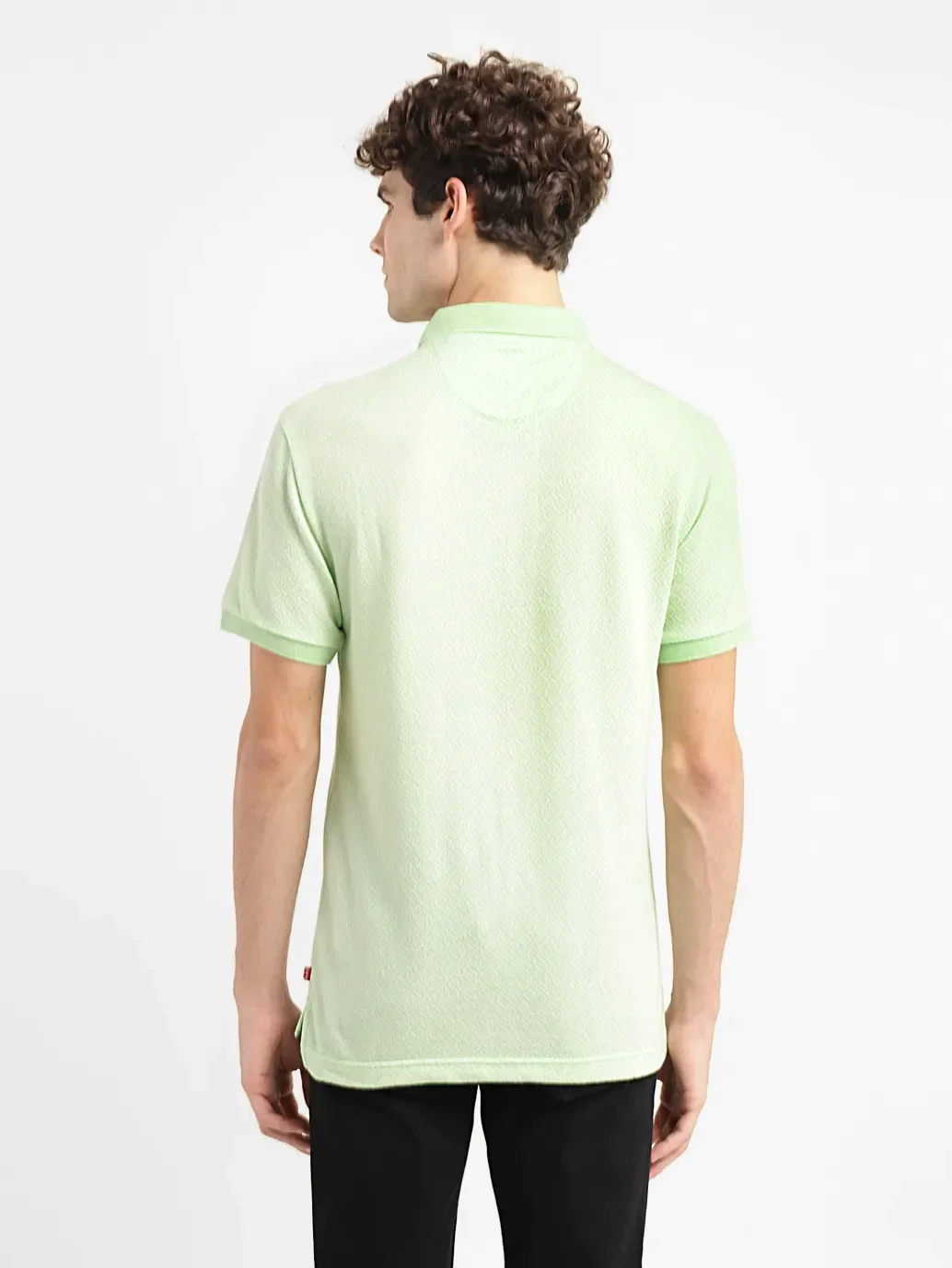 Men's Geometric Slim Fit Polo T-shirt - Image 3