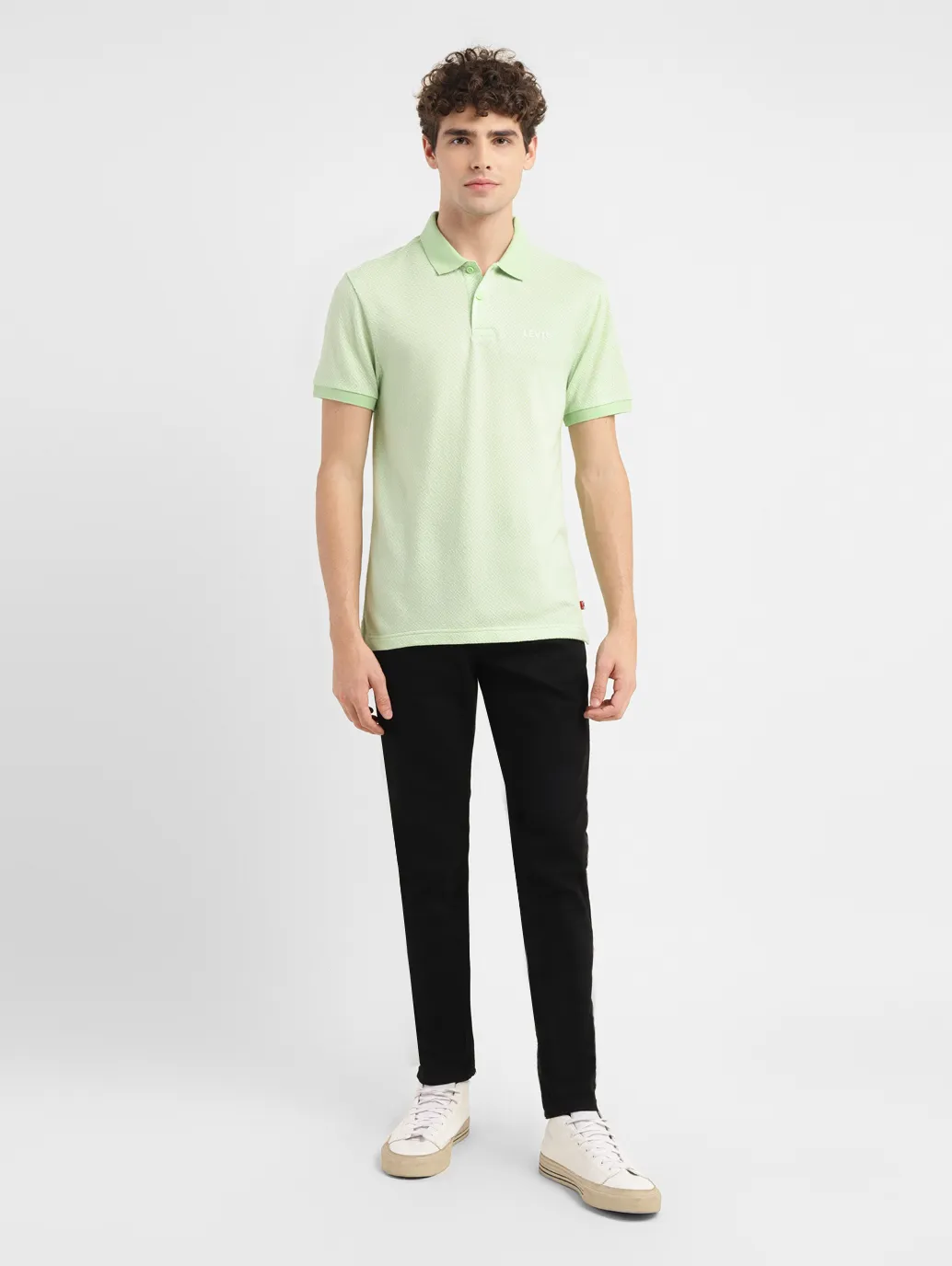 Men's Geometric Slim Fit Polo T-shirt - Image 6