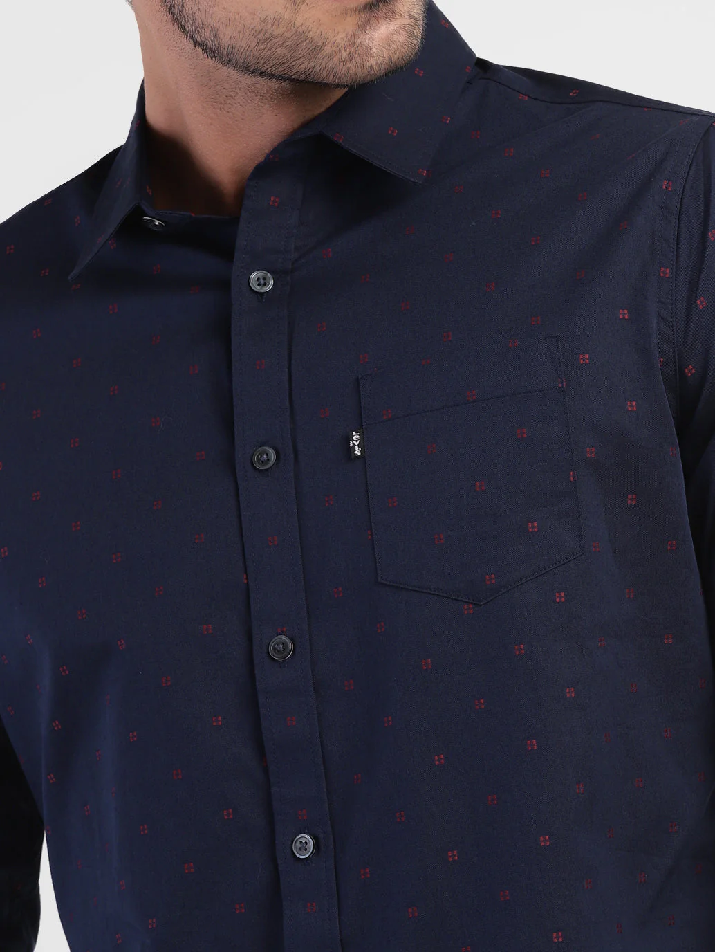 Men's Geometric Print Slim Fit Shirt - Image 6