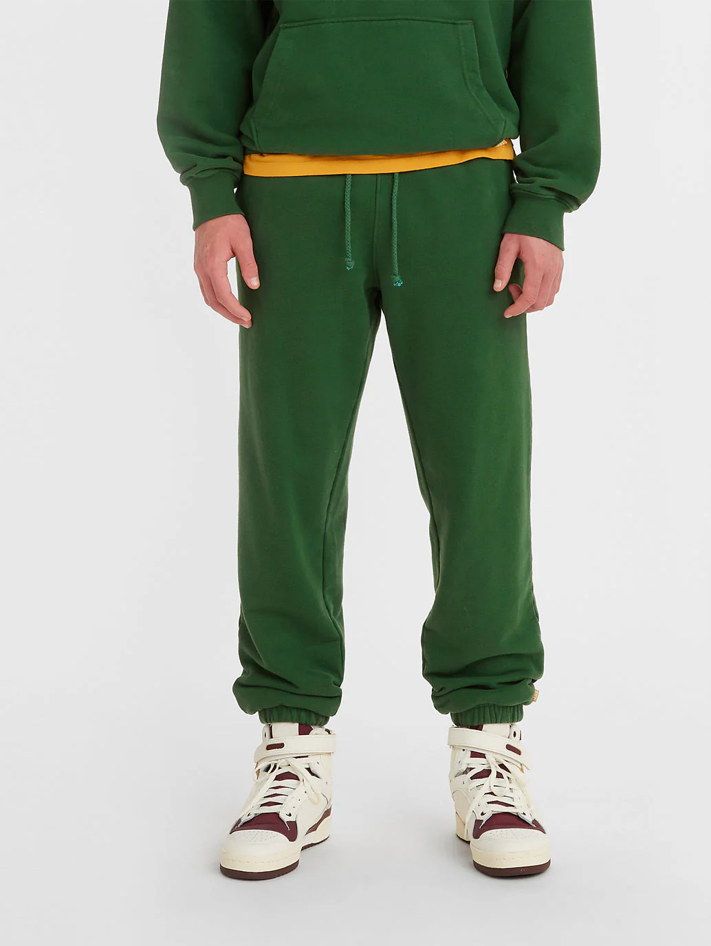 Men's Gold Tab Green Sweatpants - Image 2