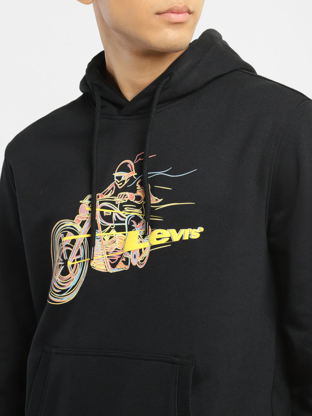 Men's Graphic Black Hooded Sweatshirt - Image 5