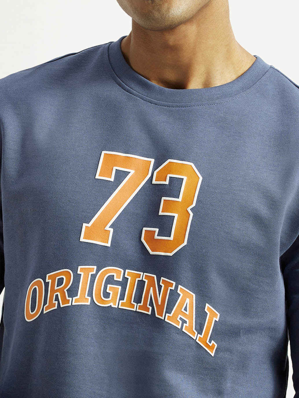 Men's Graphic Blue Crew Neck Co-Ord Set - Image 4