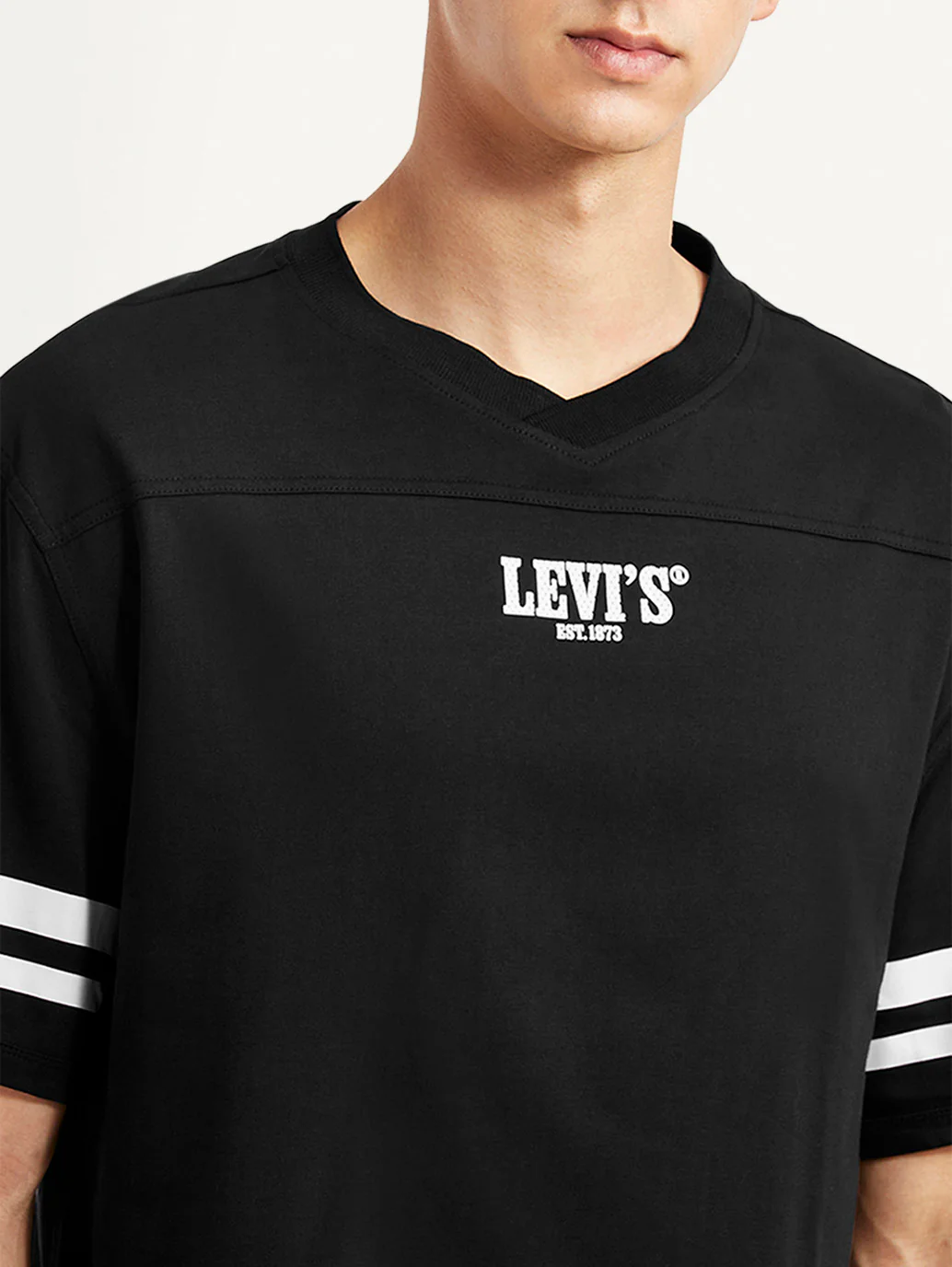 Men's Graphic Print Black Loose Fit T-shirt - Image 3