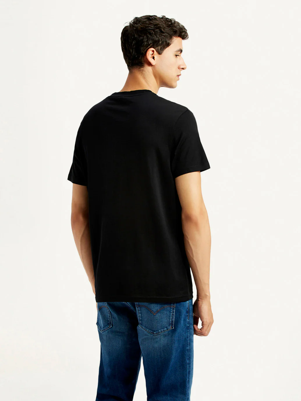 Men's Graphic Print Black Slim Fit T-shirt - Image 2