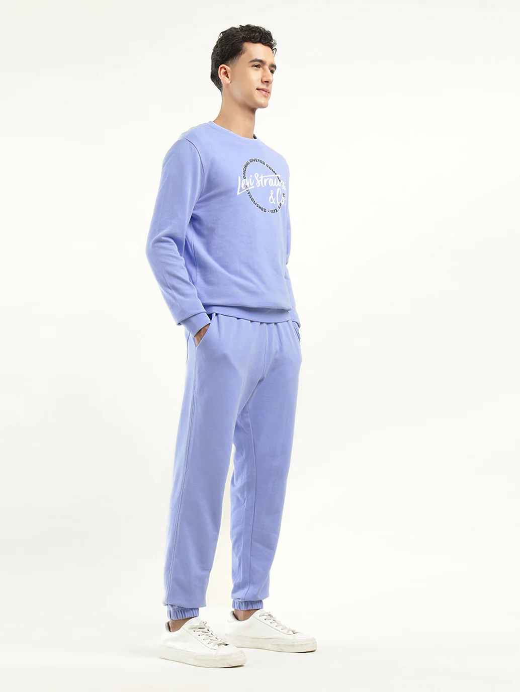 Men's Graphic Print Blue Co-ord Set - Image 2