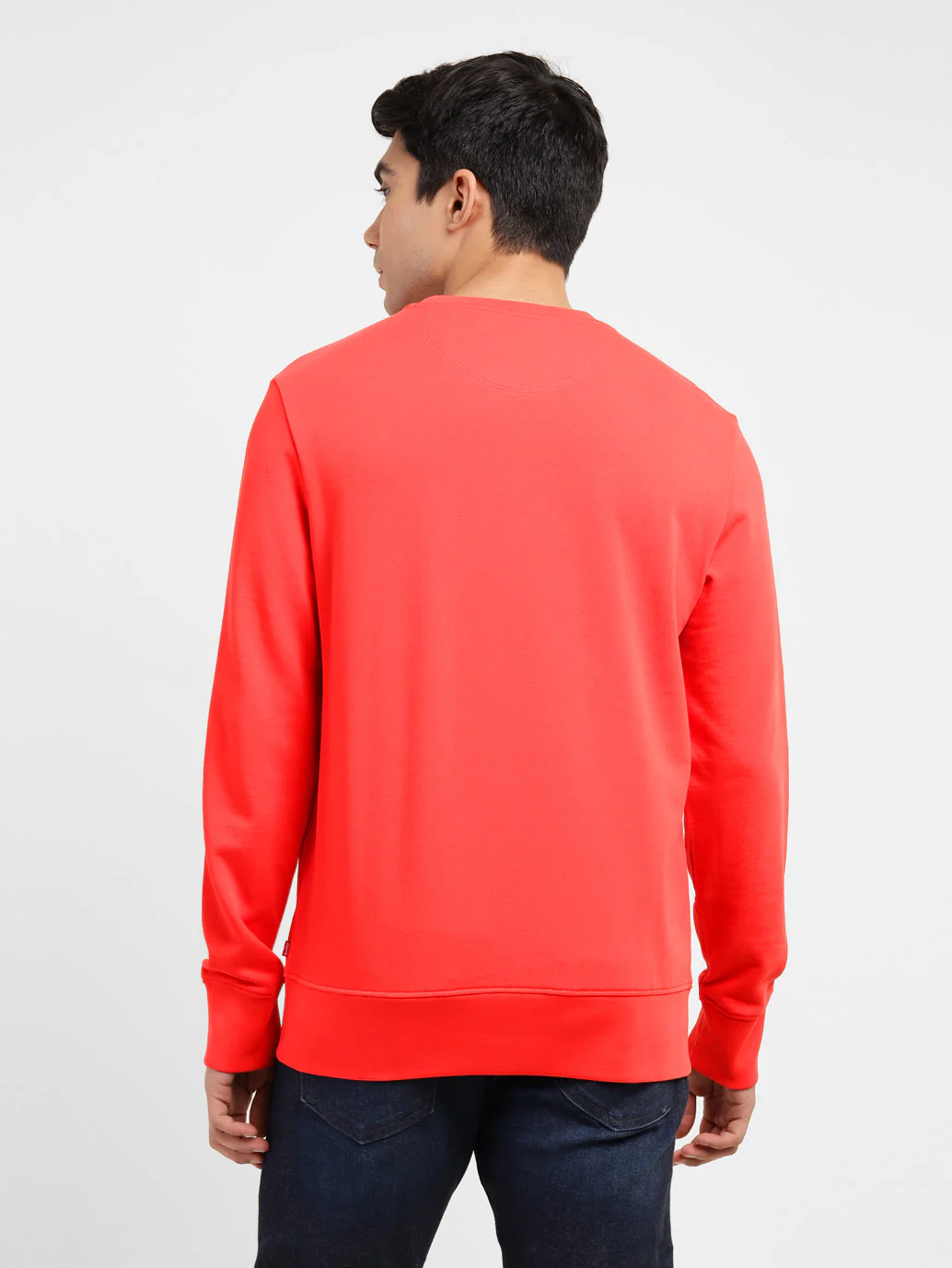 Men's Graphic Print Crew Neck Sweatshirt Red - Image 3
