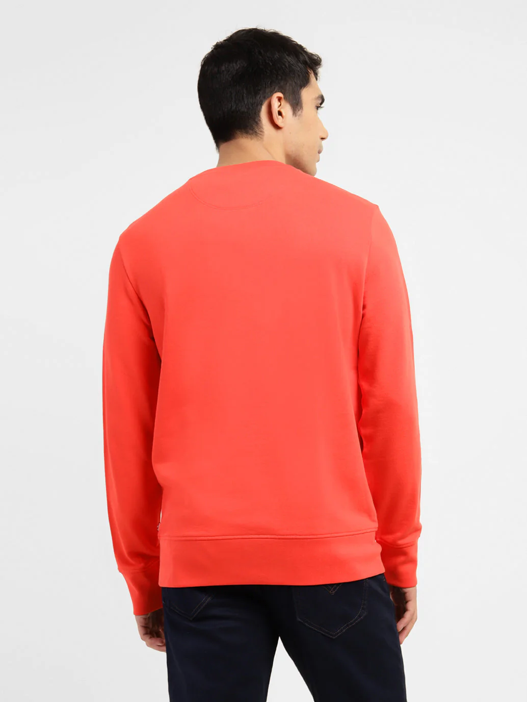Men's Graphic Print Crew Neck Sweatshirt Red - Image 2