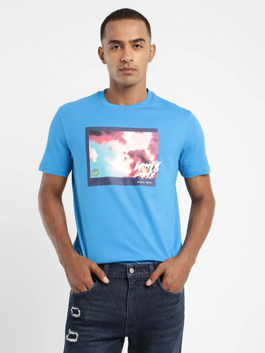 Men's Graphic Print Crew Neck T-shirt - Image 2