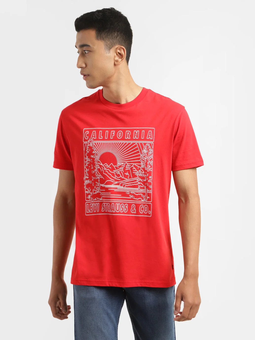 Men's Graphic Print Crew Neck T-shirt - Image 2