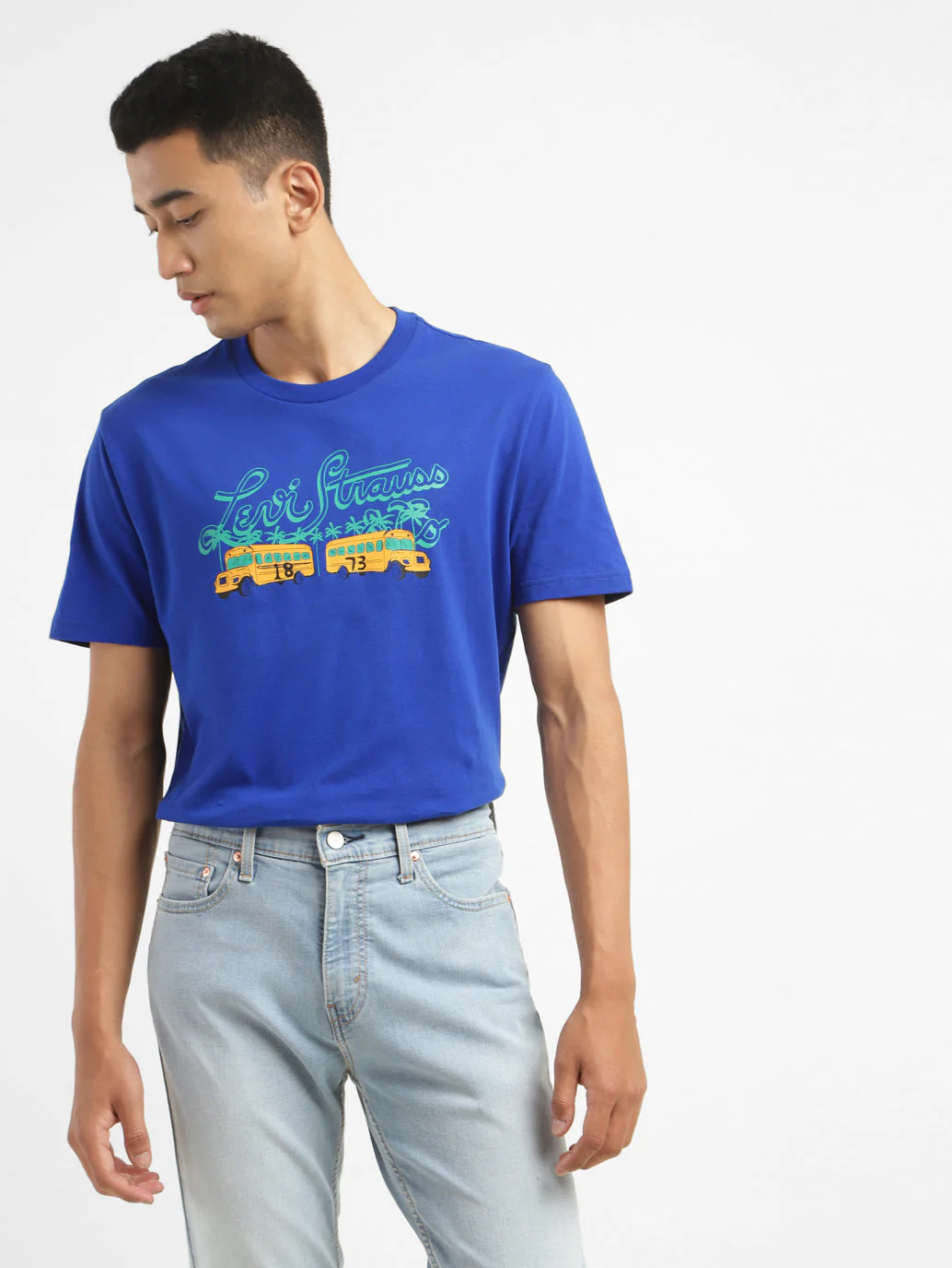 Men's Graphic Print Crew Neck T-shirt - Image 2