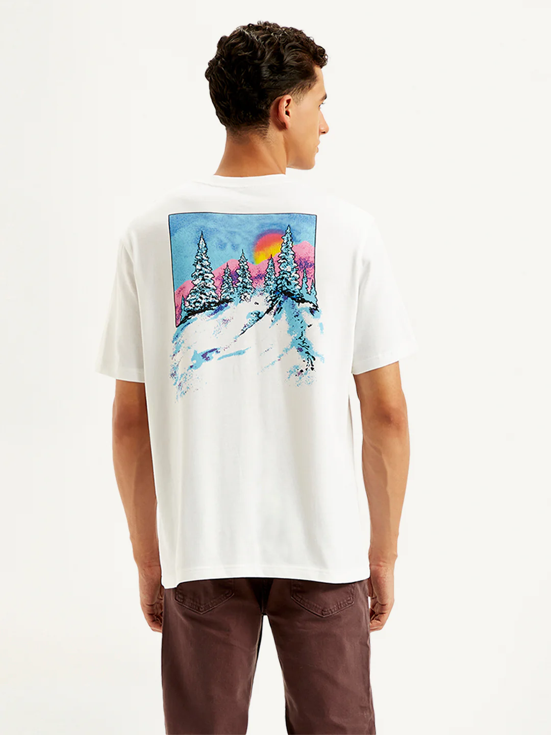 Men's Graphic Print Crew Neck T-shirt - Image 2