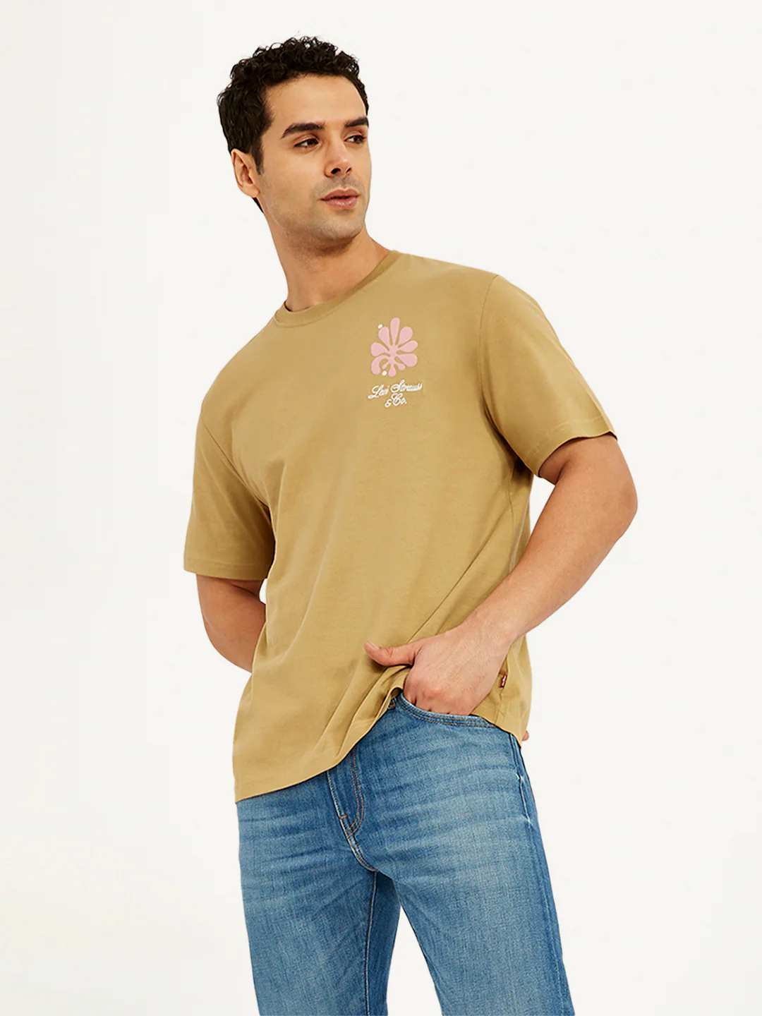 Men's Graphic Print Crew Neck T-Shirt - Image 2