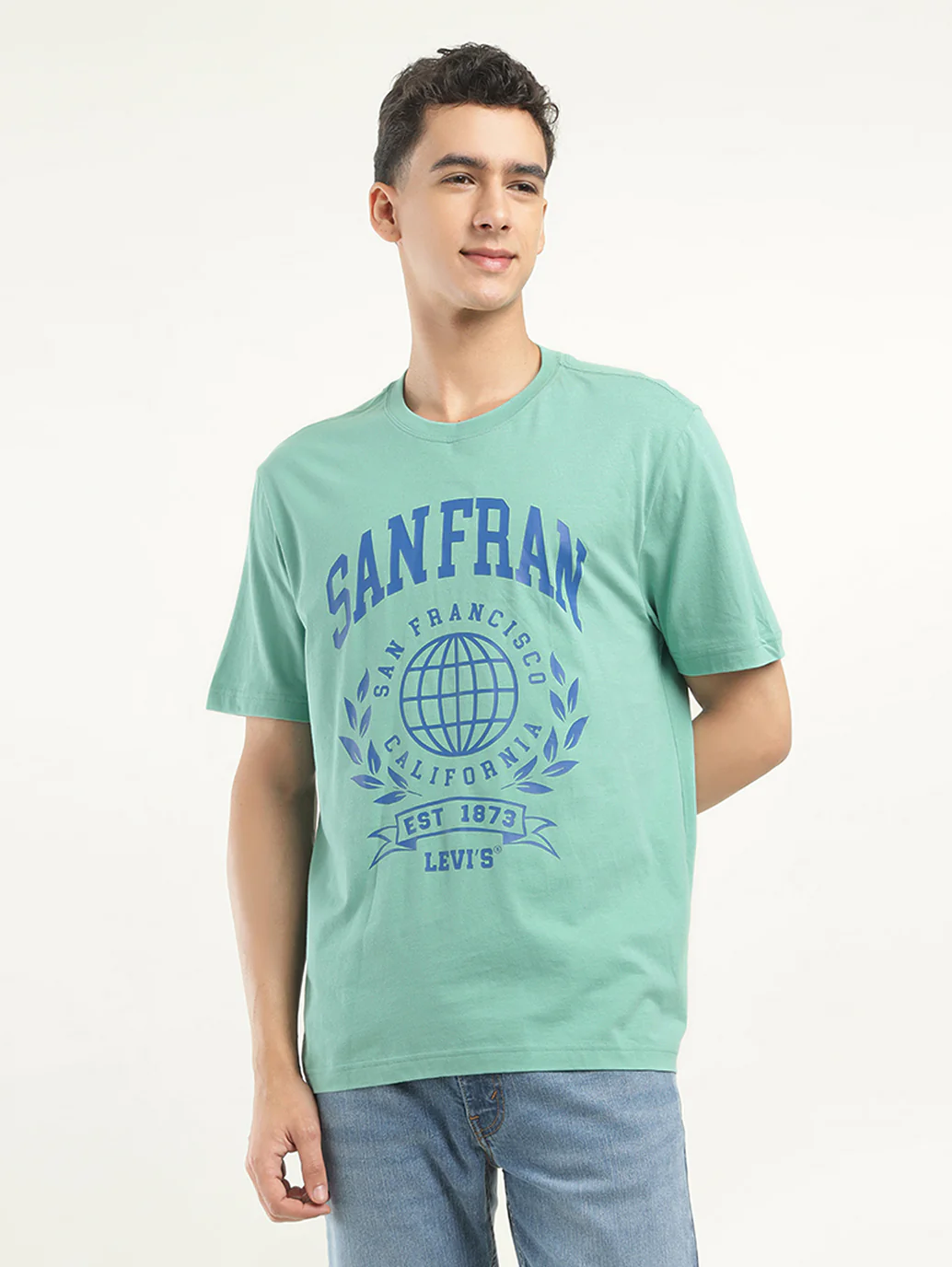 Men's Graphic Print Crew Neck T-shirt - Image 2