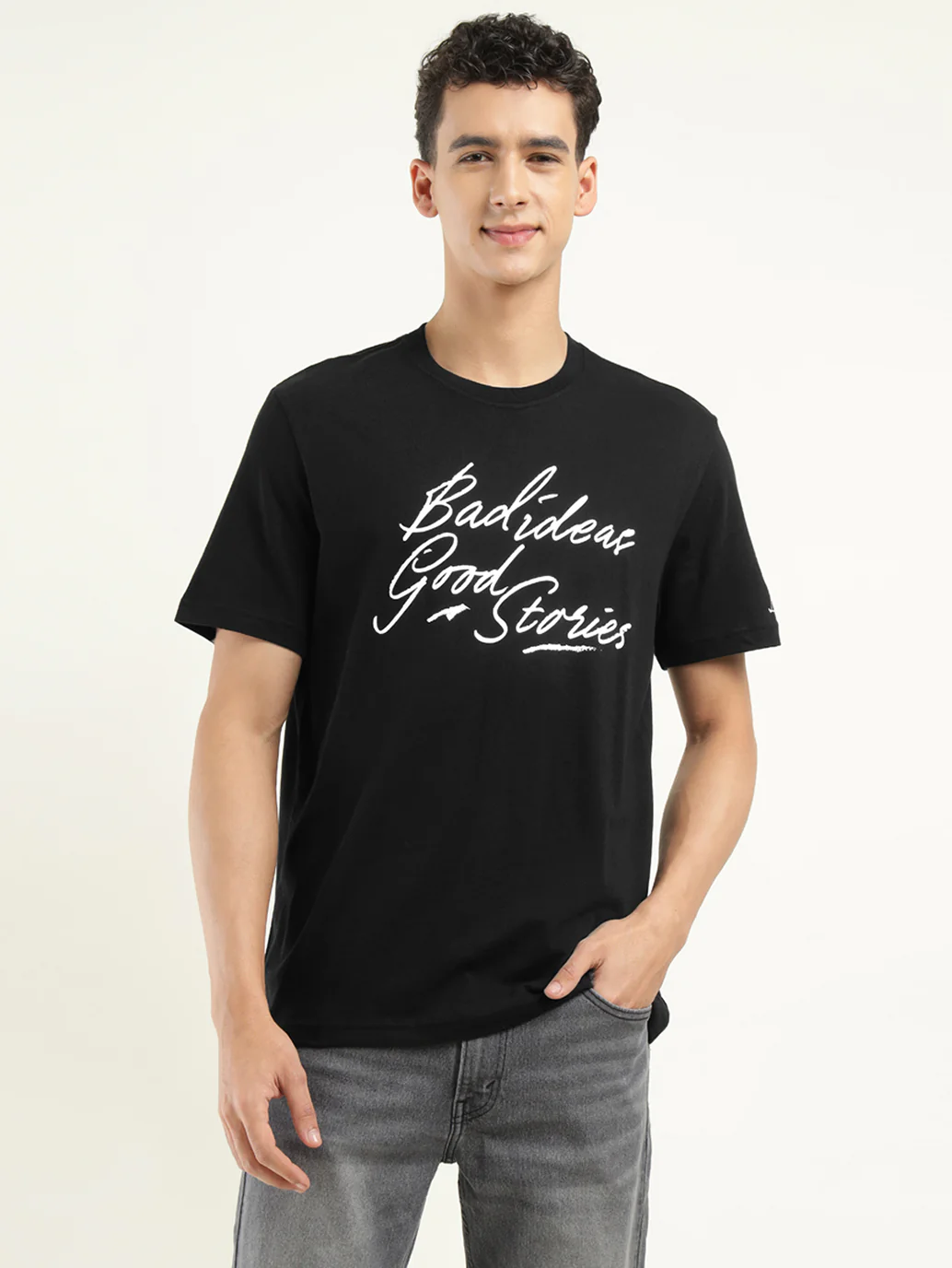 Men's Graphic Print Crew Neck T-shirt - Image 2