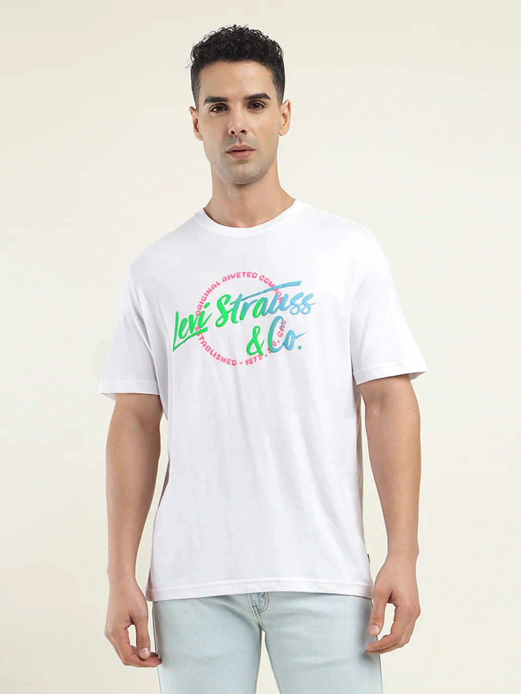 Men's Graphic Print Crew Neck T-shirt - Image 2