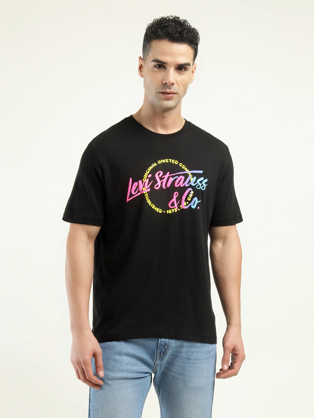 Men's Graphic Print Crew Neck T-shirt - Image 2