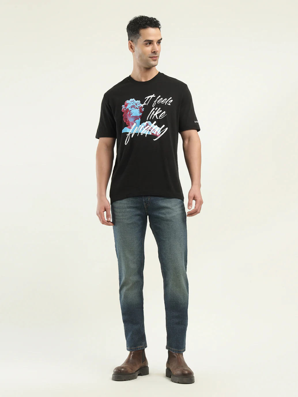 Men's Graphic Print Crew Neck T-shirt - Image 5