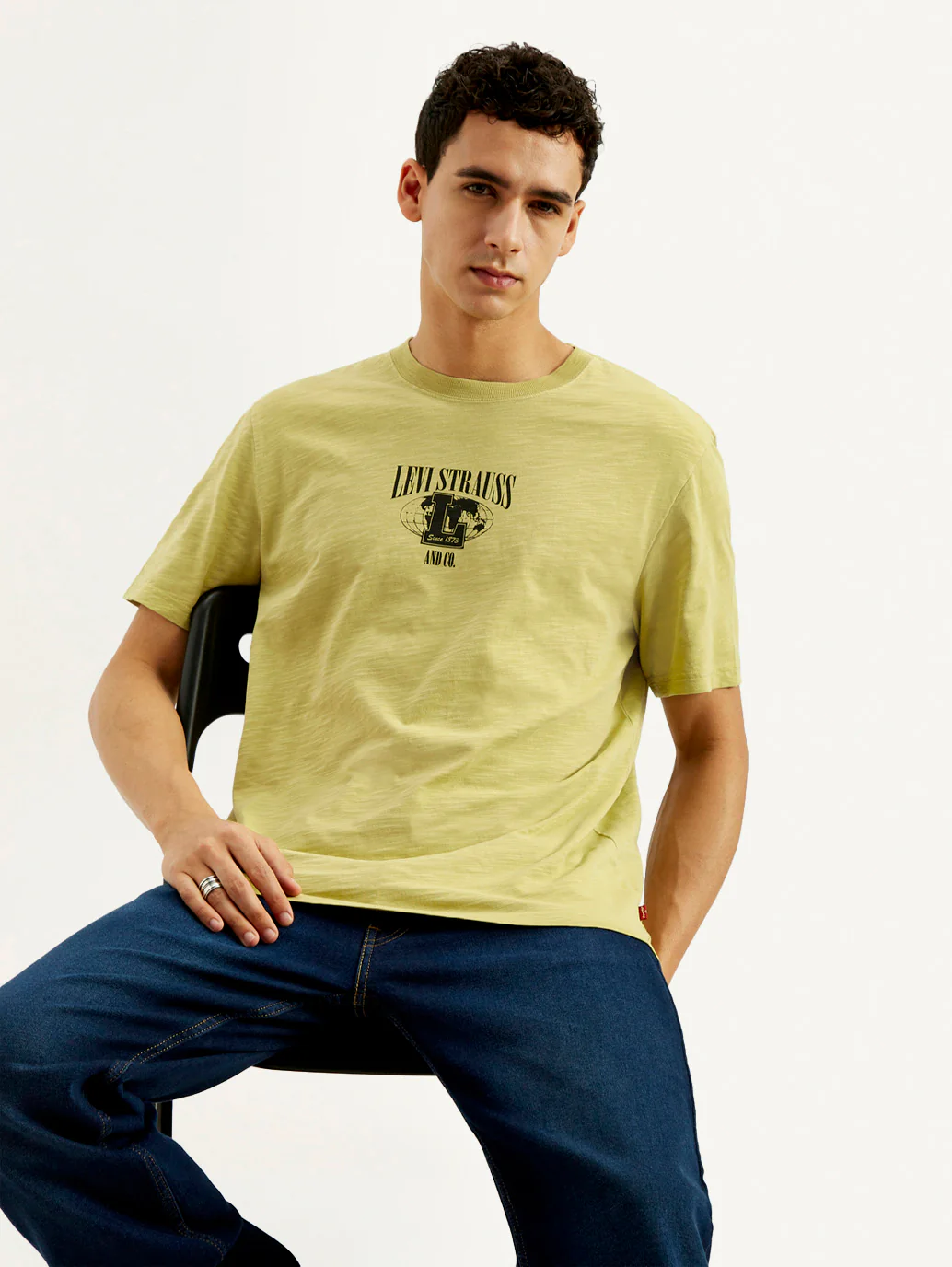 Men's Graphic Overdyed Crew Neck T-shirt