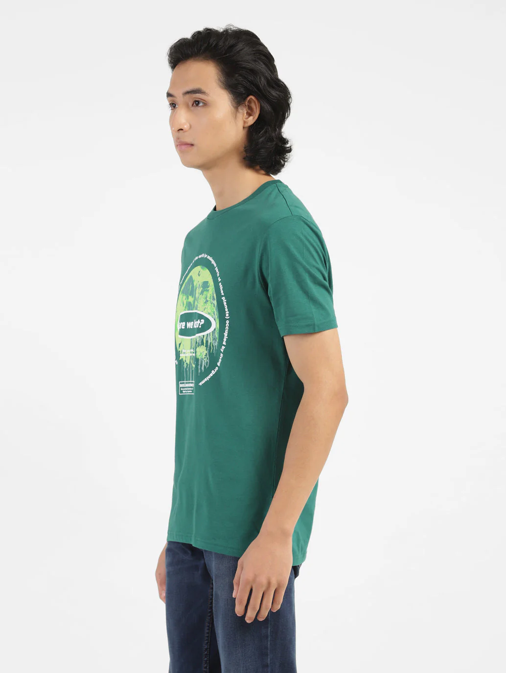 Men's Green Crew Neck T-Shirt - Image 4