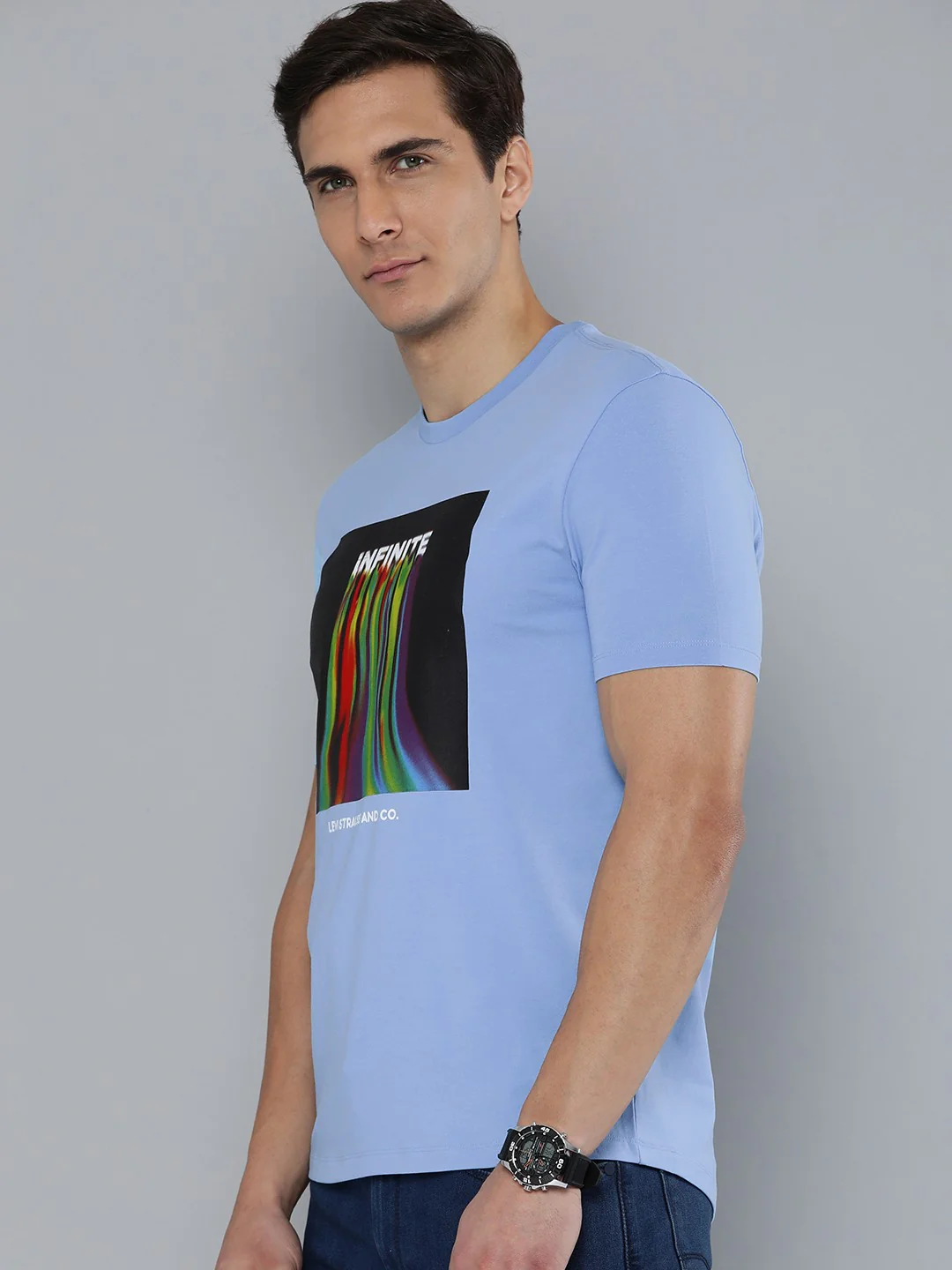 Men's Graphic Print Crew Neck T-shirt - Image 3