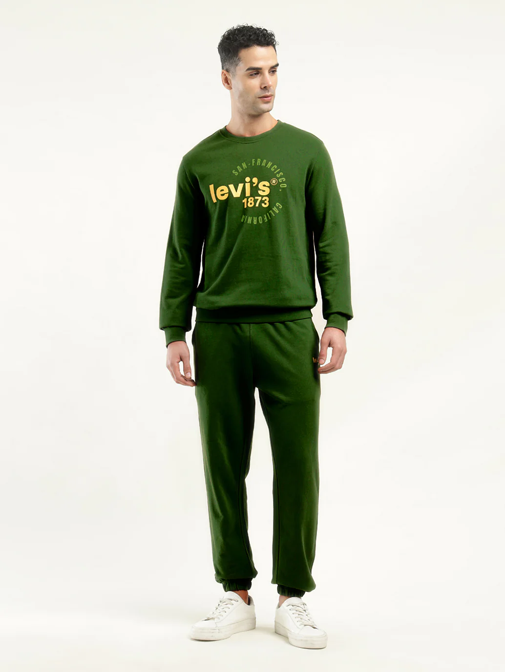 Men's Graphic Print Green Co-ord Set