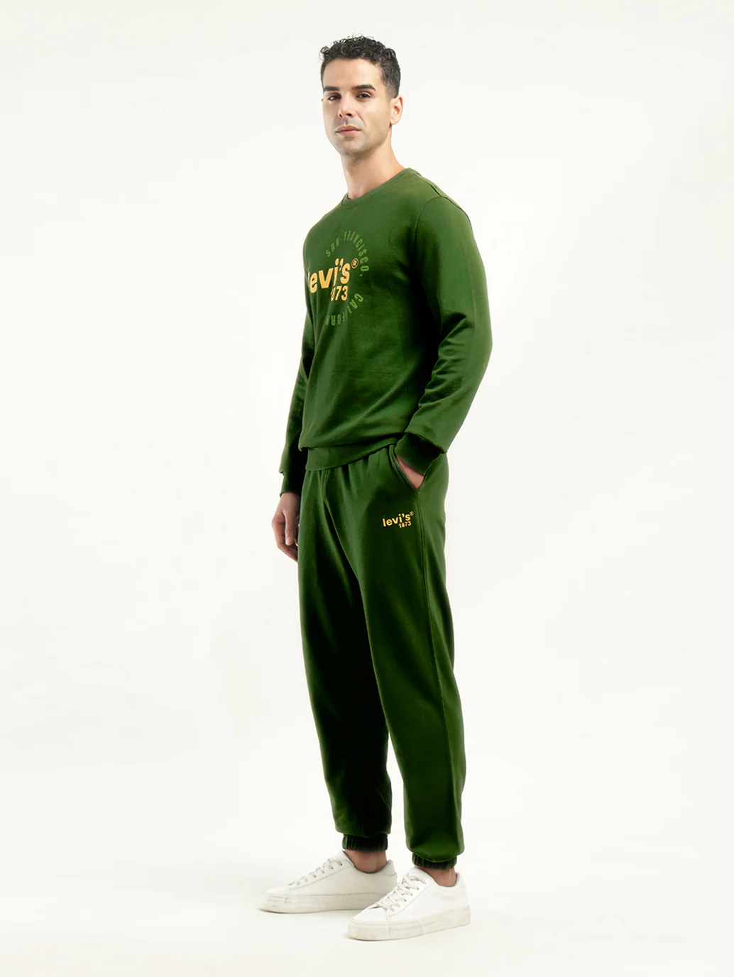 Men's Graphic Print Green Co-ord Set - Image 3
