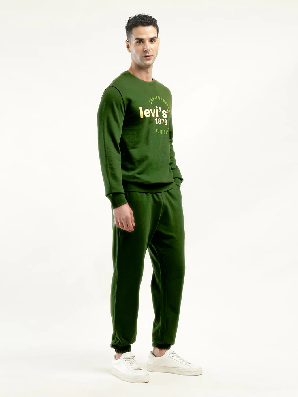 Men's Graphic Print Green Co-ord Set - Image 5