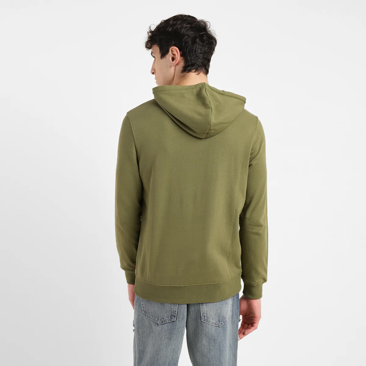 Men's Graphic Print Green Hooded Sweatshirt - Image 2