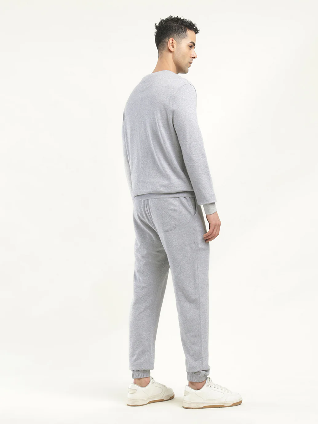 Men's Graphic Print Grey Co-ord Set - Image 3