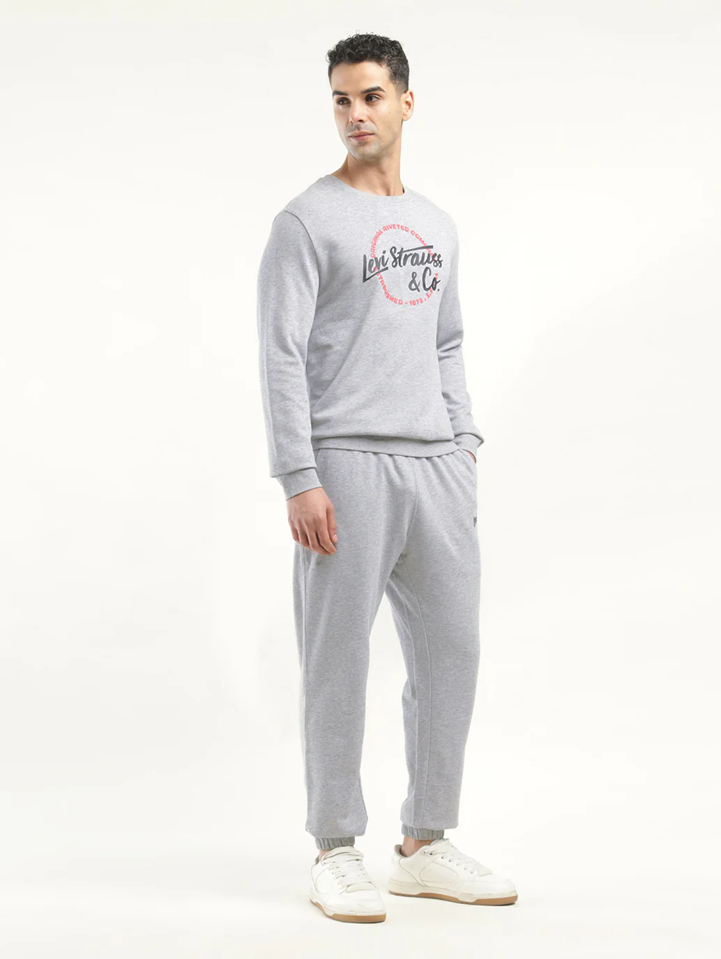 Men's Graphic Print Grey Co-ord Set - Image 5