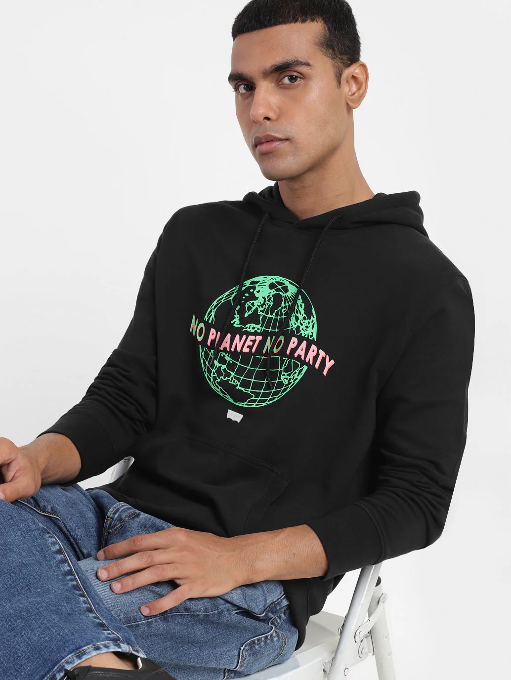 Men's Graphic Print Hooded Sweatshirt - Image 2