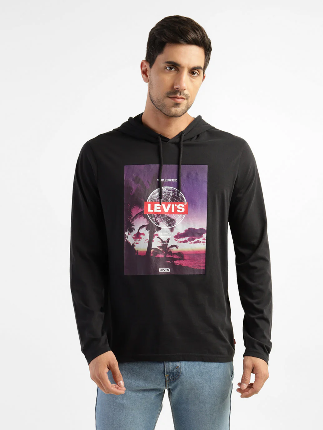 Men's Graphic Print Hooded Sweatshirt