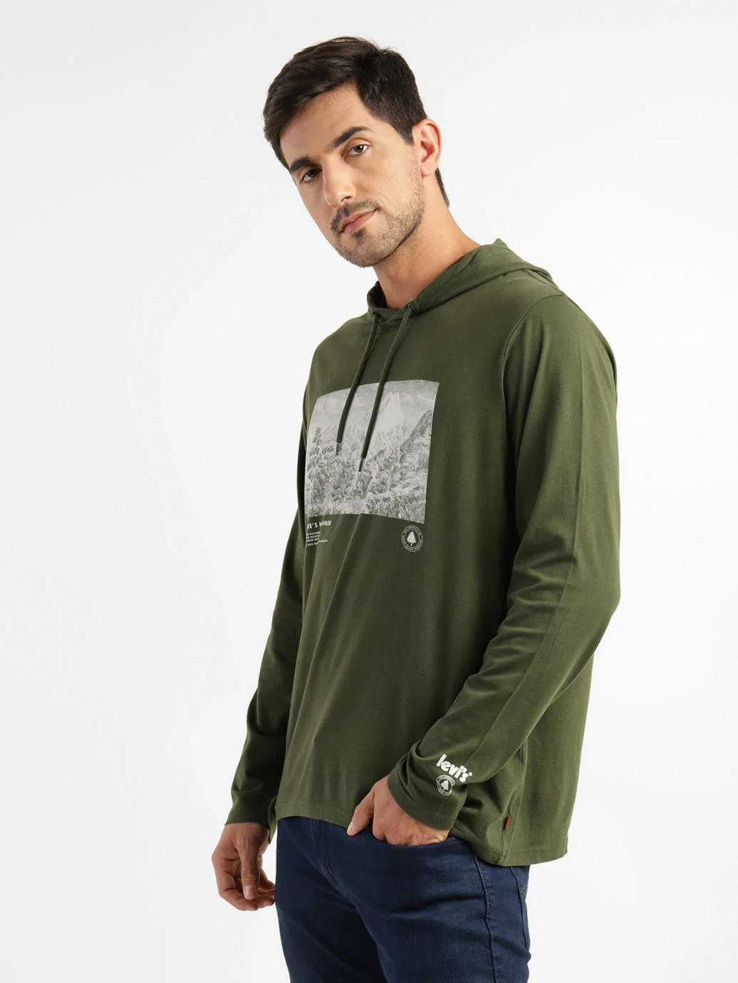 Men's Graphic Print Hooded Sweatshirt - Image 4
