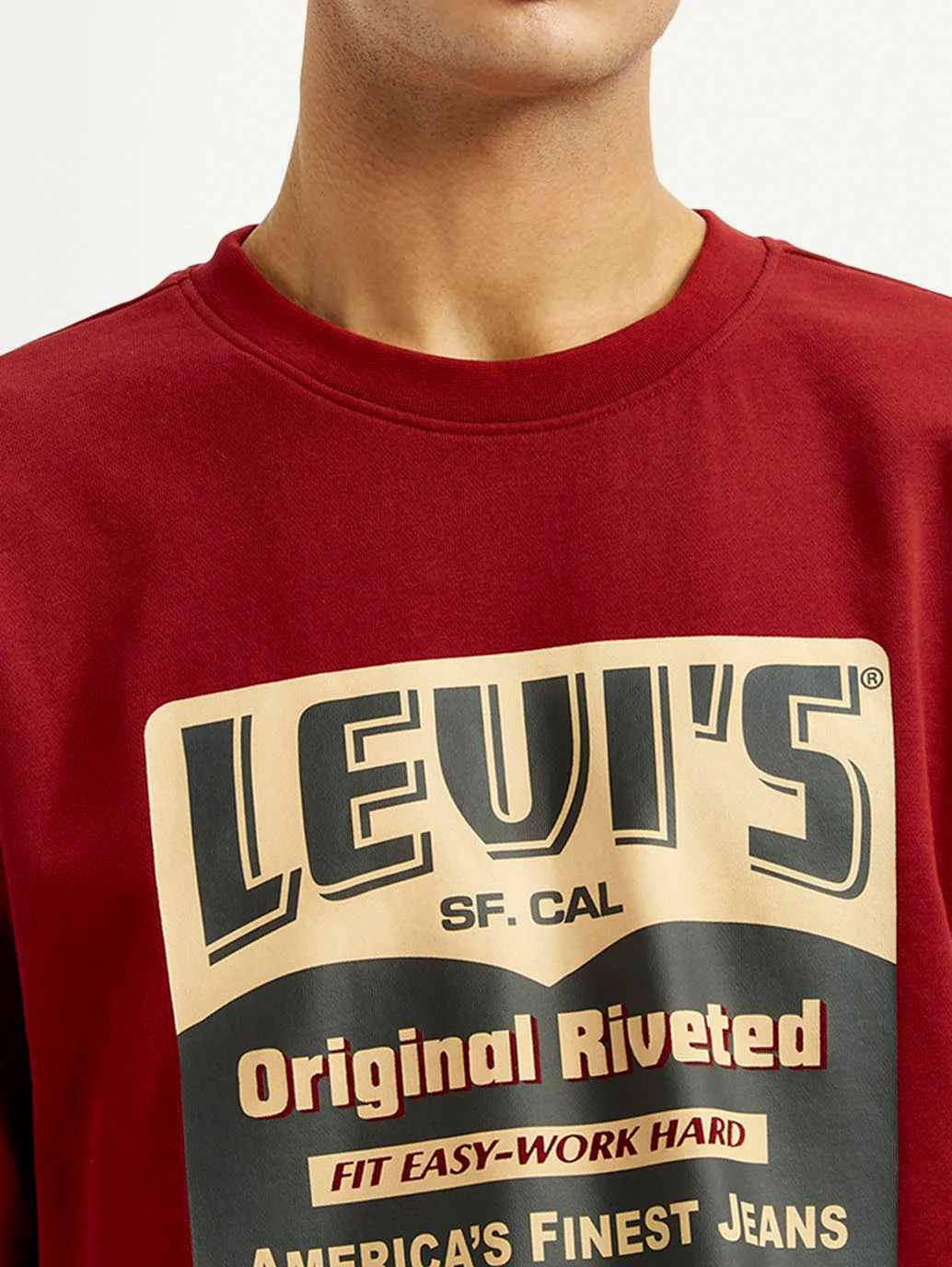 Men's Graphic Print Red Loose Fit T-shirt - Image 4