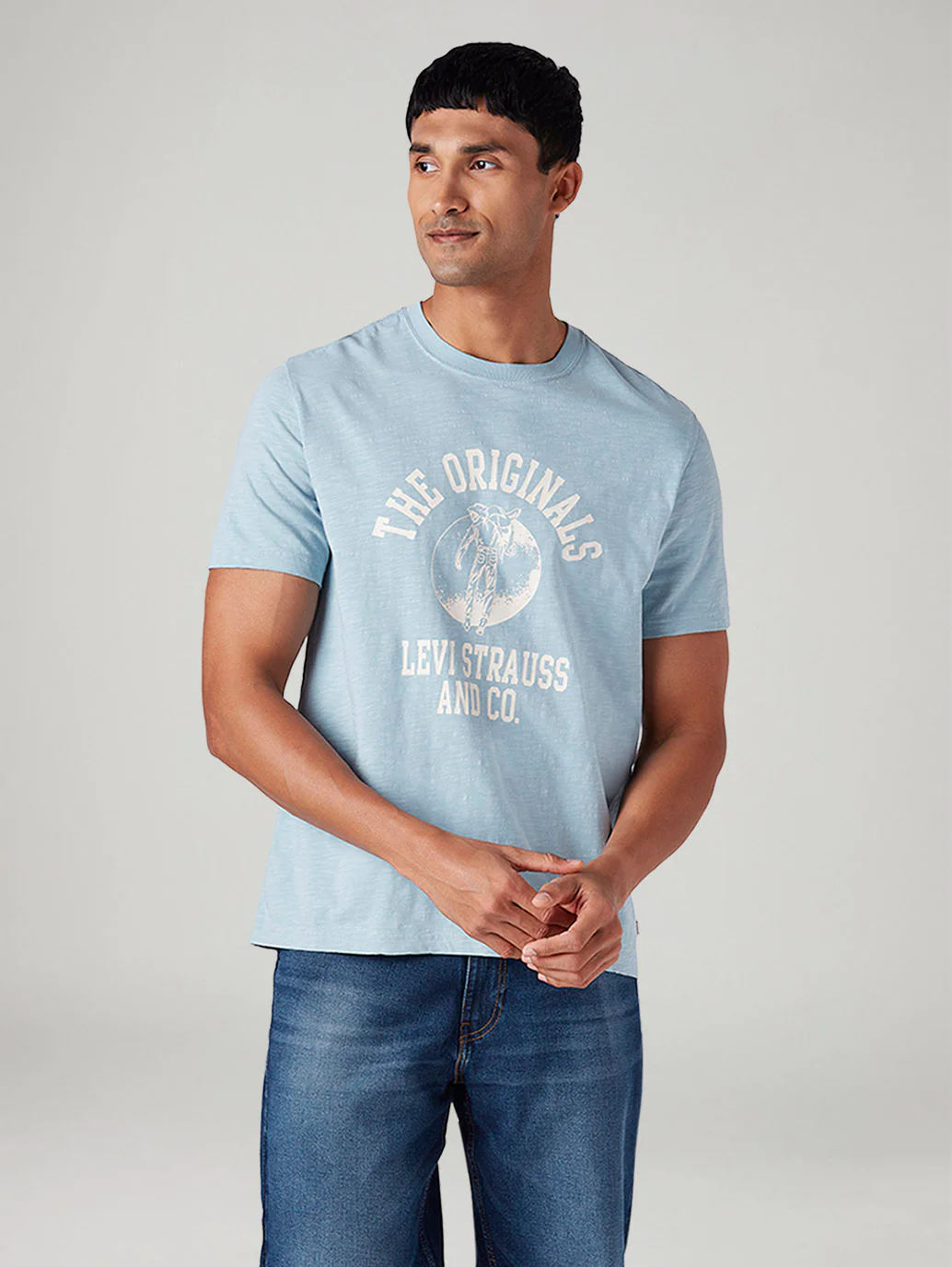 Men's Graphic Print Regular Fit Overdyed T-Shirt - Image 2